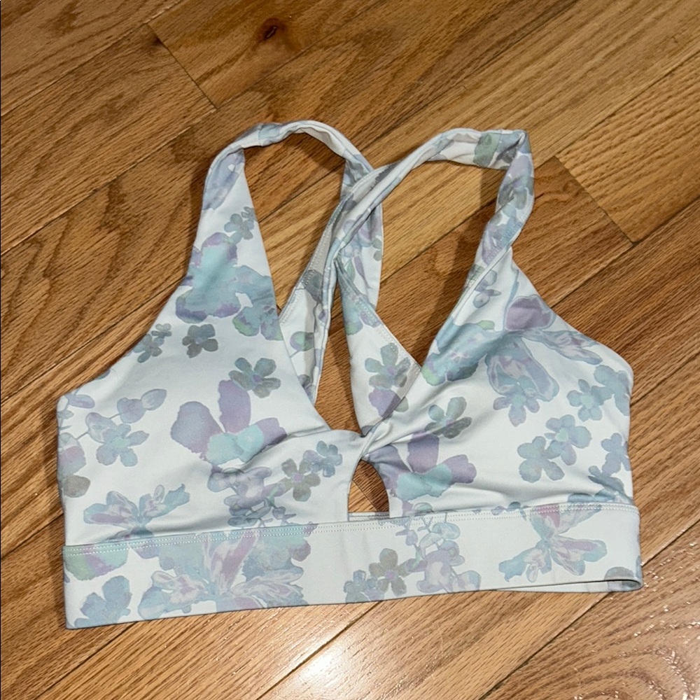 Floral Crisscross Fabletics Sports Bra